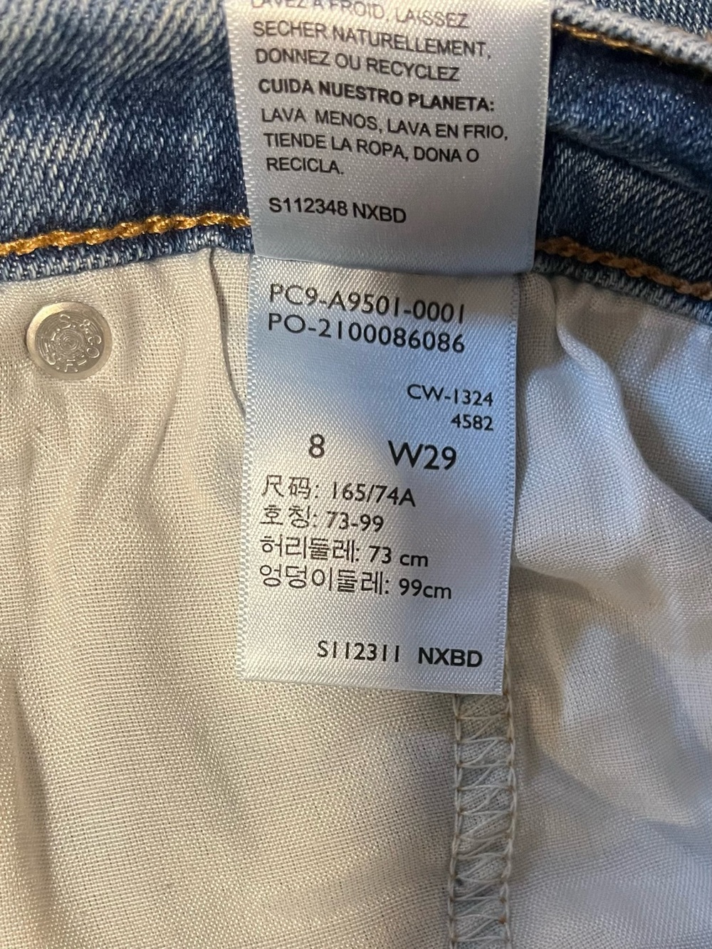 Levi’s Strauss Vintage Look High Rise Loose Straight Heritage Jeans Blue Size 8 - Picture 11 of 12